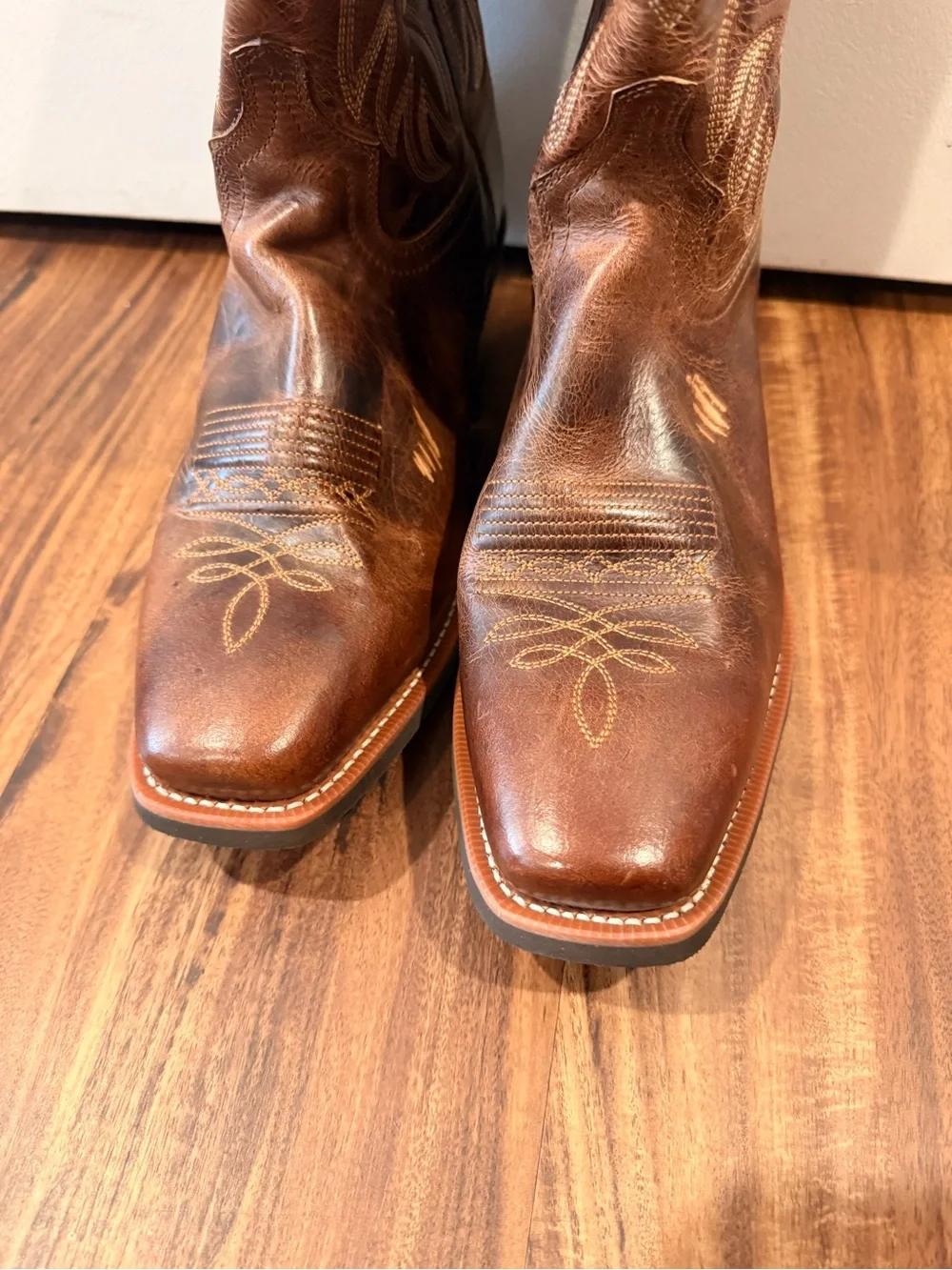 Laredo Breakout Square Toe Western Boots Mens 10.5 EW 68354 Rust Brown